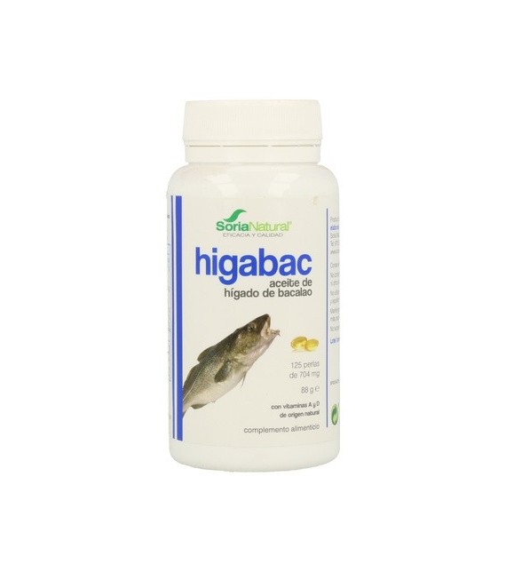 HIGABAC ACEITE DE HIGADO DE BACALAO 125 PERLAS DE 700 mg