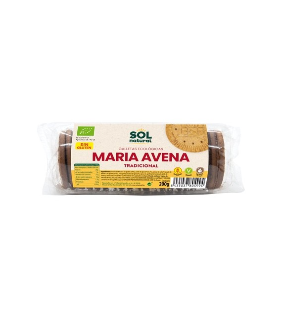 GALLETAS MARIA DE AVENA S/G. 200 GR