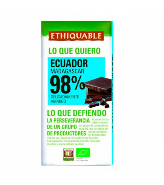 CHOCOLATE CACAO 98% ECUADOR 100 g
