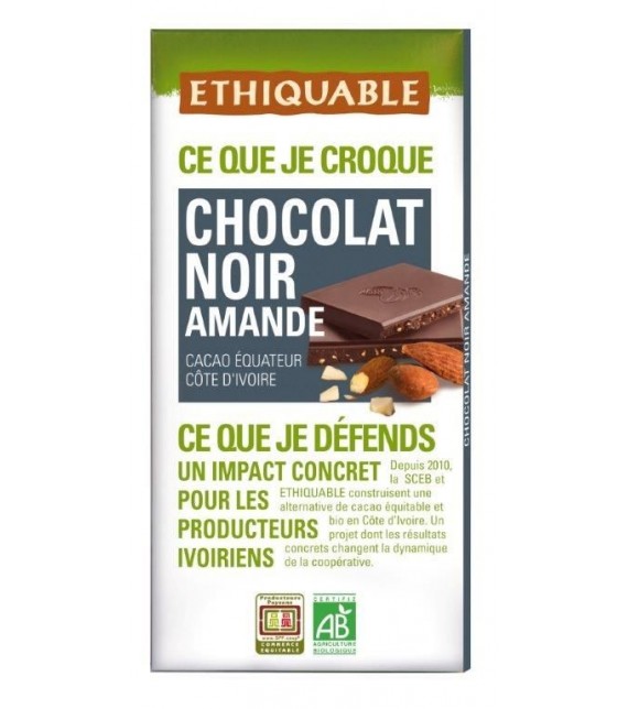 CHOCOLATE NEGRO ALMENDRAS 100 g