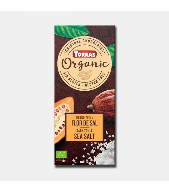 CHOCOLATE NEGRO 70 % FLOR DE SAL 100 g
